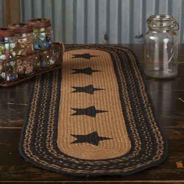 Farmhouse Jute Runner Stencil Stars 13x48 VHC Brands - The Fox Decor